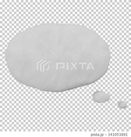 用黏土製作的橢圓形回憶對話框3DCG圖形。可愛的印章圖標,帶有邊框。適合兒童的裝飾品。 用黏土製作的橢圓形回憶對話框3DCG圖形。可愛的印章圖標,帶有邊框。適合兒童的裝飾品。 141053891