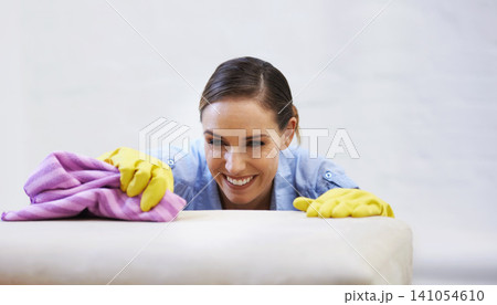 Woman, gloves and cleaning table or rag, disinfection and remove dirt or bacteria for maintenance. Female person, housekeeeping and wash with detergent or sanitation, home and chemical for germs Woman, gloves and cleaning table or rag, disinfection and remove dirt or bacteria for maintenance. Female person, housekeeeping and wash with detergent or sanitation, home and chemical for germs 141054610