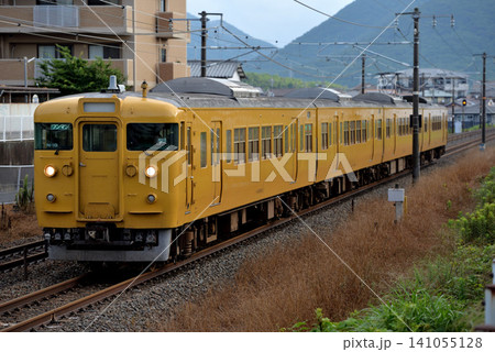 山陽本線を走る115系3000番台普通電車4両 山陽本線を走る115系3000番台普通電車4両 141055128