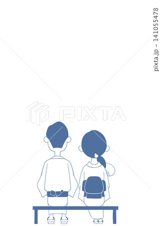 若い男女が打ち上げ花火を見上げる夏祭りのイラスト 若い男女が打ち上げ花火を見上げる夏祭りのイラスト 141055478