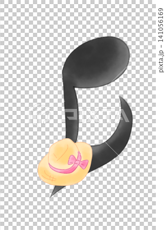 Musical notes with straw hats Musical notes with straw hats 141056169