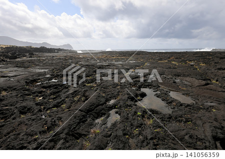 八丈島・南原千畳岩海岸の溶岩海岸 八丈島・南原千畳岩海岸の溶岩海岸 141056359