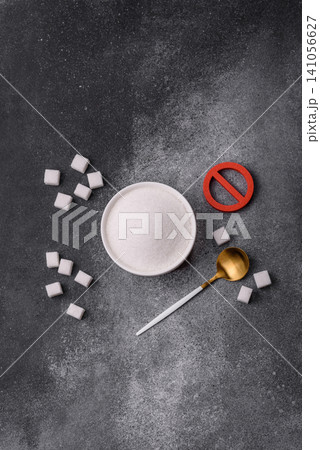 The sugar ban sign as a concept to stop the problem of diabetes and obesity. The sugar ban sign The sugar ban sign as a concept to stop the problem of diabetes and obesity. The sugar ban sign 141056627
