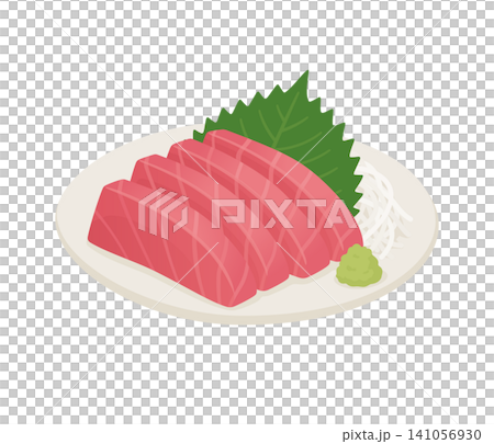 鮪魚刺身,平面插圖 鮪魚刺身,平面插圖 141056930