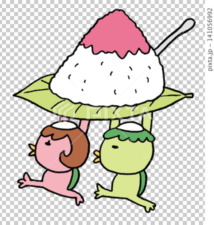 コミカルでかわいいカッパのキャラクター素材 コミカルでかわいいカッパのキャラクター素材 141056992
