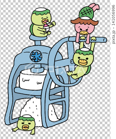 コミカルでかわいいカッパのキャラクター素材 コミカルでかわいいカッパのキャラクター素材 141056996