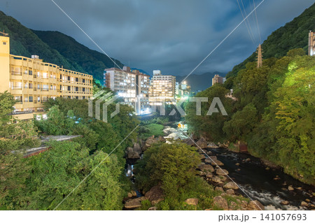 栃木日光_鬼怒川温泉の夜景 栃木日光_鬼怒川温泉の夜景 141057693