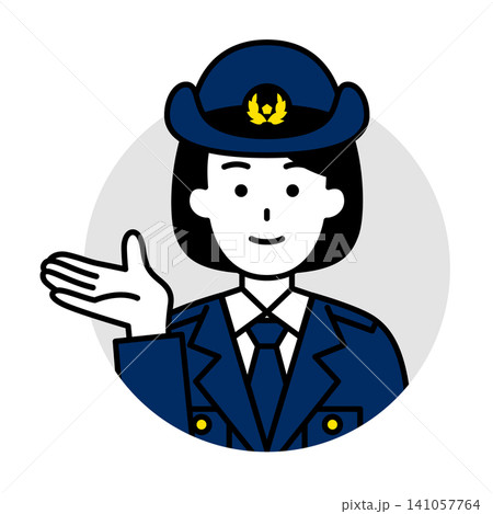女性警察官のアイコン(案内) 女性警察官のアイコン(案内) 141057764