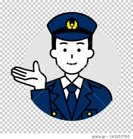 男性警察官のアイコン（案内） 141057765