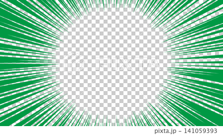 綠色速度線，漫畫風格效果線背景素材 141059393
