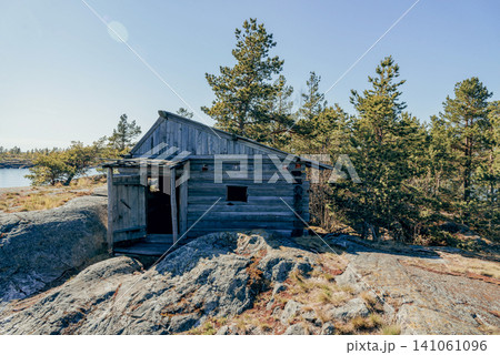 Small residential house cottage in suburbs neighborhood country exterior outside Small residential house cottage in suburbs neighborhood country exterior outside 141061096