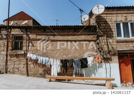 Small residential house cottage in suburbs neighborhood country exterior outside Small residential house cottage in suburbs neighborhood country exterior outside 141061137