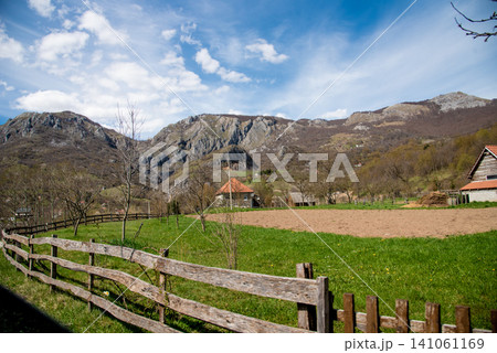 Small residential house cottage suburbs neighborhood country Kolasin, Montenegro 141061169