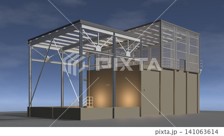 3D illustration of industrial project 3D illustration of industrial project 141063614