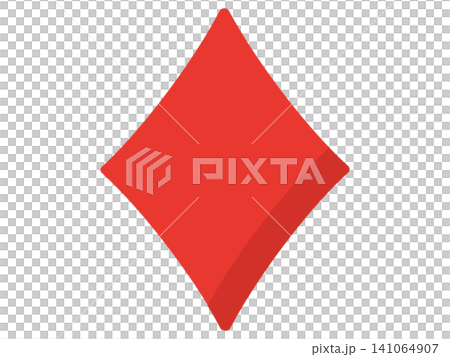 A diamond icon from a deck of playing cards (suit, symbol, red, game, vector, transparent background) A diamond icon from a deck of playing cards (suit, symbol, red, game, vector, transparent background) 141064907
