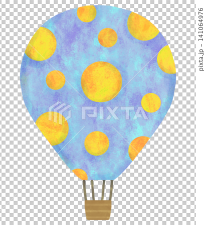 橙色和紫色波點氣球的插圖。 141064976