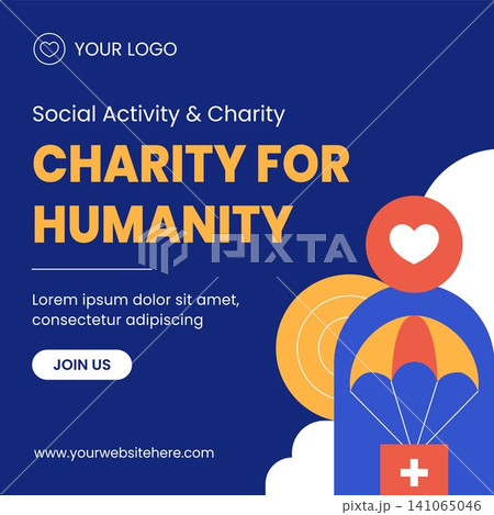 World Humanitarian Day Flat Cartoon Hand Drawn Social Media Illustration Background World Humanitarian Day Flat Cartoon Hand Drawn Social Media Illustration Background 141065046