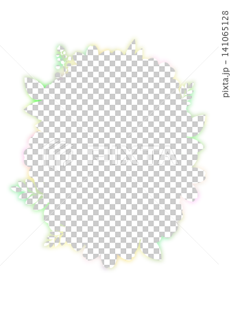 Pastel-colored plant silhouette frame Pastel-colored plant silhouette frame 141065128
