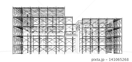 3D illustration of building and construction 3D illustration of building and construction 141065268