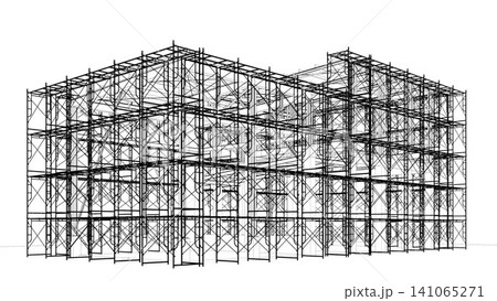 3D illustration of building and construction 141065271