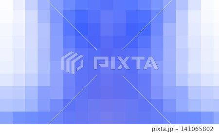 Blue Pixel Abstract Background with Gradient Square Pattern 141065802