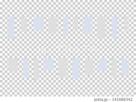 A set of hand-drawn, vertically elongated rectangular shapes (blue and gray). A set of hand-drawn, vertically elongated rectangular shapes (blue and gray). 141066342