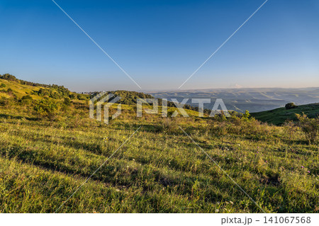 Summer Mountains Landscape with Green forest. Summer Mountains Landscape with Green forest. 141067568