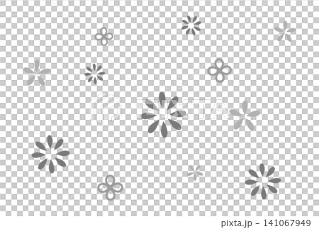 Gray simple flower pattern Gray simple flower pattern 141067949
