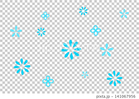 Light blue simple flower pattern Light blue simple flower pattern 141067956