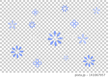 A simple floral pattern in light blue. A simple floral pattern in light blue. 141067957