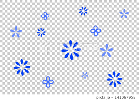 Simple blue floral pattern Simple blue floral pattern 141067958