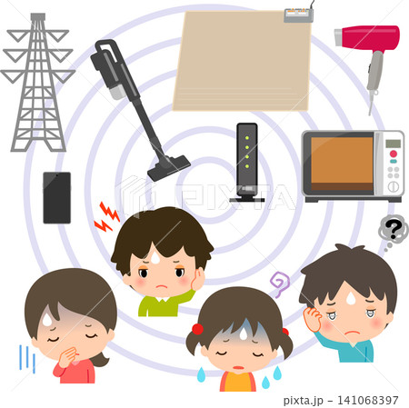 電磁波の発生源と体調不良の家族 電磁波の発生源と体調不良の家族 141068397