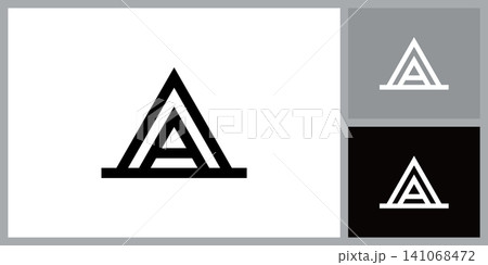 Letter A Triangle Geometric Symbol Vector Template 141068472