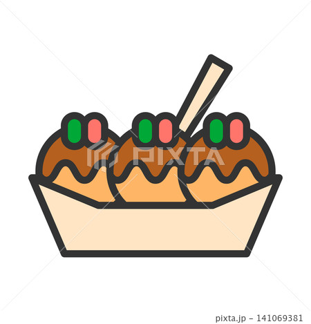 たこ焼きのイラスト 141069381