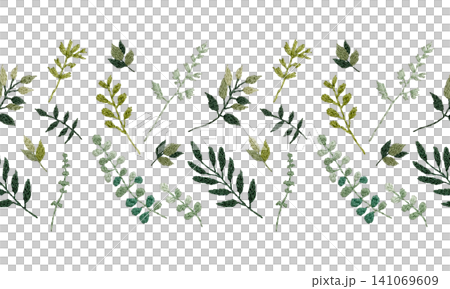 [Seamless Plant Pattern] Hand Embroidery Illustration Material 141069609