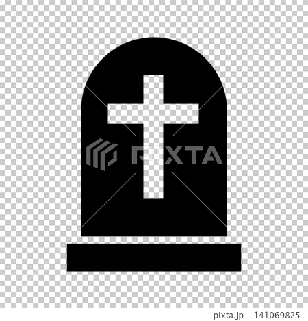 Grave silhouette icon Grave silhouette icon 141069825