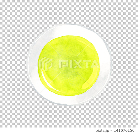 Green tea viewed from directly above - Hand-drawn watercolor illustration material Green tea viewed from directly above - Hand-drawn watercolor illustration material 141070150