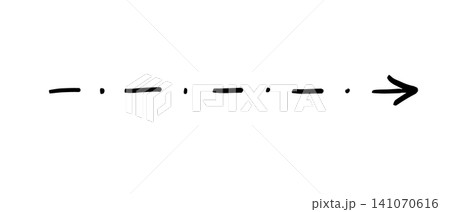 Hand drawn dashed line with arrow indicating forward movement and progress on transparent or white background Hand drawn dashed line with arrow indicating forward movement and progress on transparent or white background 141070616
