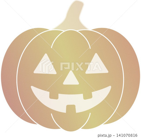 Halloween pumpkin jack o lantern on white background for autumn holiday card Halloween pumpkin jack o lantern on white background for autumn holiday card 141070816