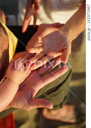 Family Connection Through Generations Hand Interaction Family Connection Through Generations Hand Interaction 141071067