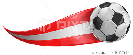 Austria flag with soccer ball with speed effect. Symbol element Austria flag with soccer ball with speed effect. Symbol element 141072515