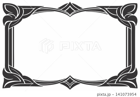 Vector illustration of an ornate border frame in a vintage style. Vector illustration of an ornate border frame in a vintage style. 141073954