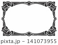 Vector illustration of an ornate border frame in a vintage style. 141073955