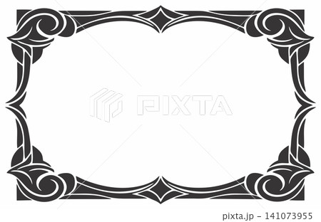 Vector illustration of an ornate border frame in a vintage style. Vector illustration of an ornate border frame in a vintage style. 141073955