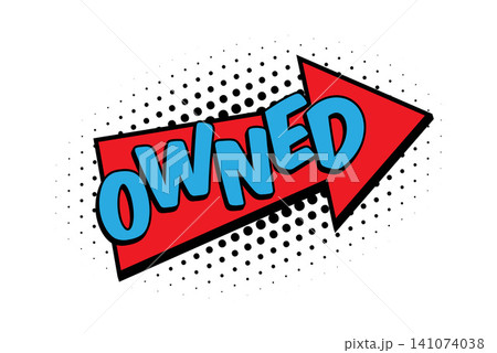 OWNED Comic Book Pop Art Arrow Banner Graphic 141074038