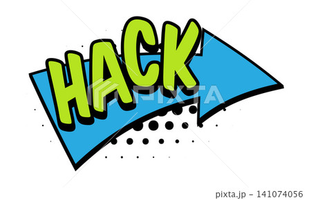 HACK Comic Book Pop Art Arrow Triangle Graphic HACK Comic Book Pop Art Arrow Triangle Graphic 141074056