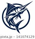 Vector illustration of a marlin logo 141074129