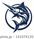 Vector illustration of a marlin logo 141074130