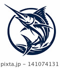 Vector illustration of a marlin logo 141074131