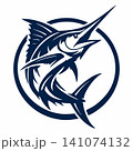 Vector illustration of a marlin logo 141074132